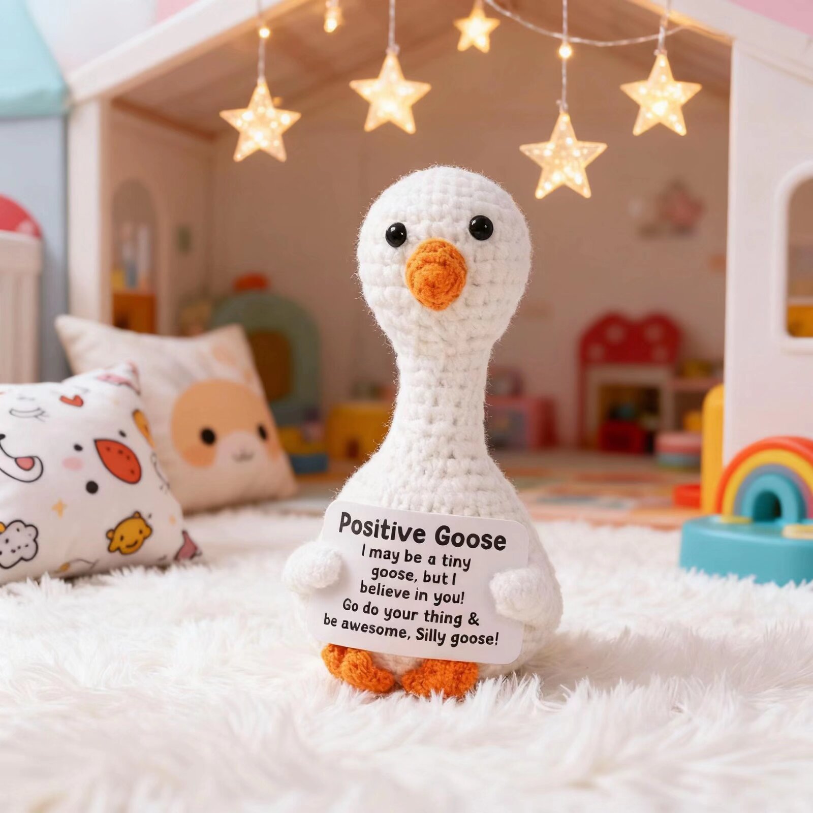 Home Textiles Trends - اليدوية الكروشيه الإيجابية أوزة ديكور Amigurumi