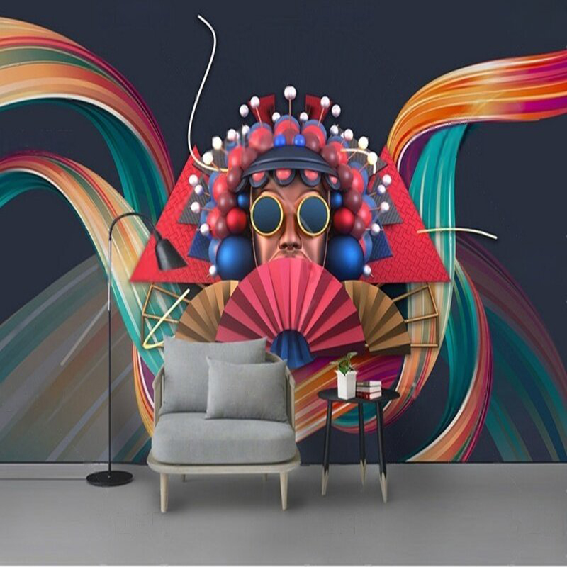 Home Textiles Trends - الاتجاه الصيني الحديث مجردة اللون أوبرا