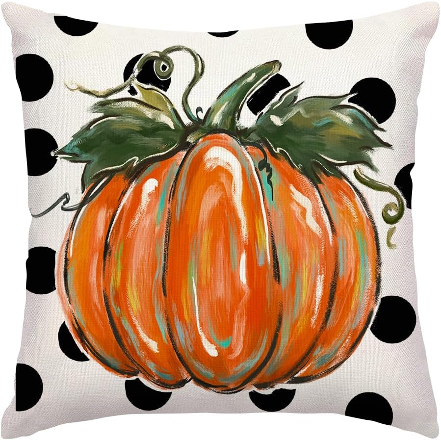 Pillow Insert 18X18 - أغطية وسائد الخريف 18x18 برتقالية بنقش