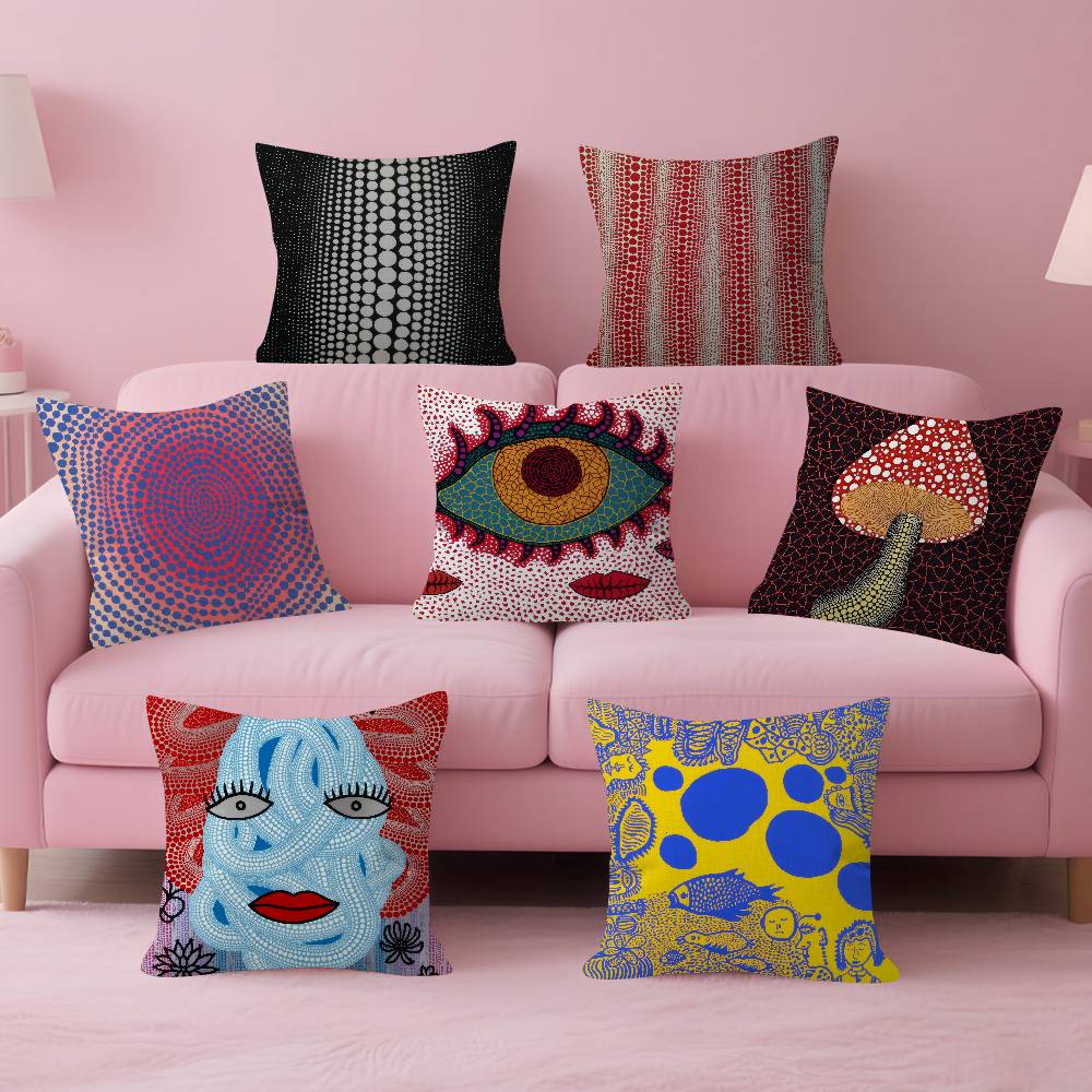 Japanese Home Textiles - غطاء وسادة مخصص من يايو كوساما