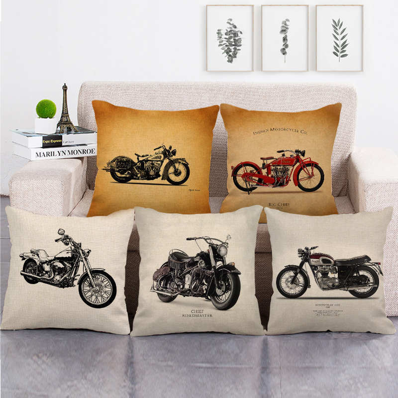 Home Textile Industry - الرجعية النمط الصناعي دراجة نارية نمط