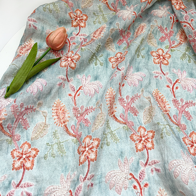 1 متر قماش قطني مطرز بنقوش زهو - مراجعة Home Textiles Wholesale وسعره