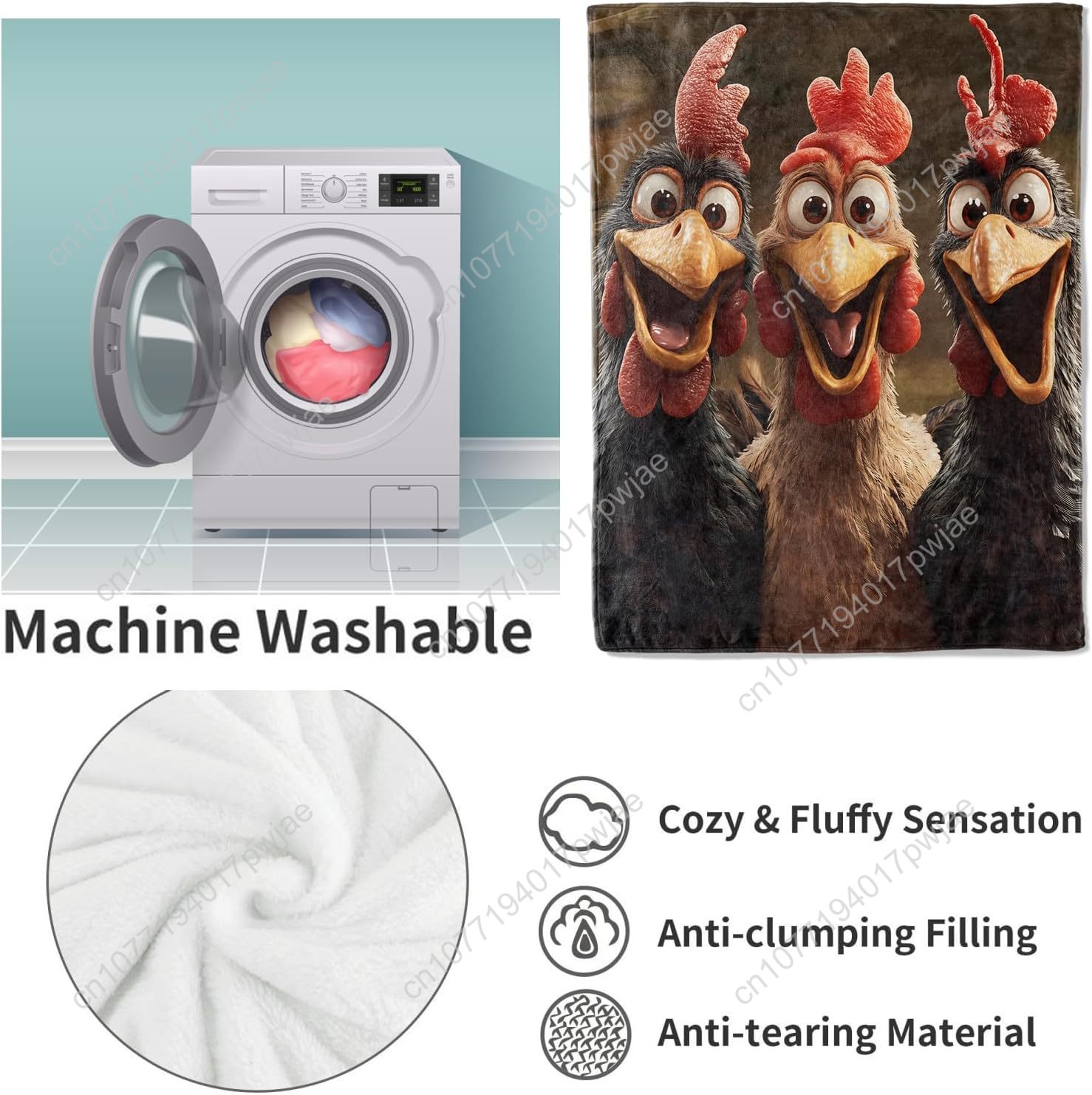 هدايا بطانية الدجاج للنساء، بط - مراجعة Home Textiles Usa وسعره