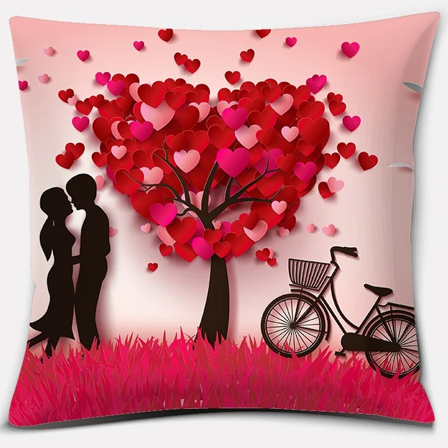 غطاء وسادة بنمط طباعة الحب الو - مراجعة Home Textiles Today وسعره