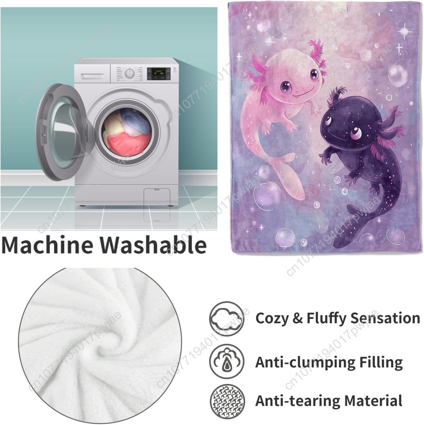 بطانية Axolotl لطيف Axolotls ا - مراجعة Home Textiles Usa وسعره