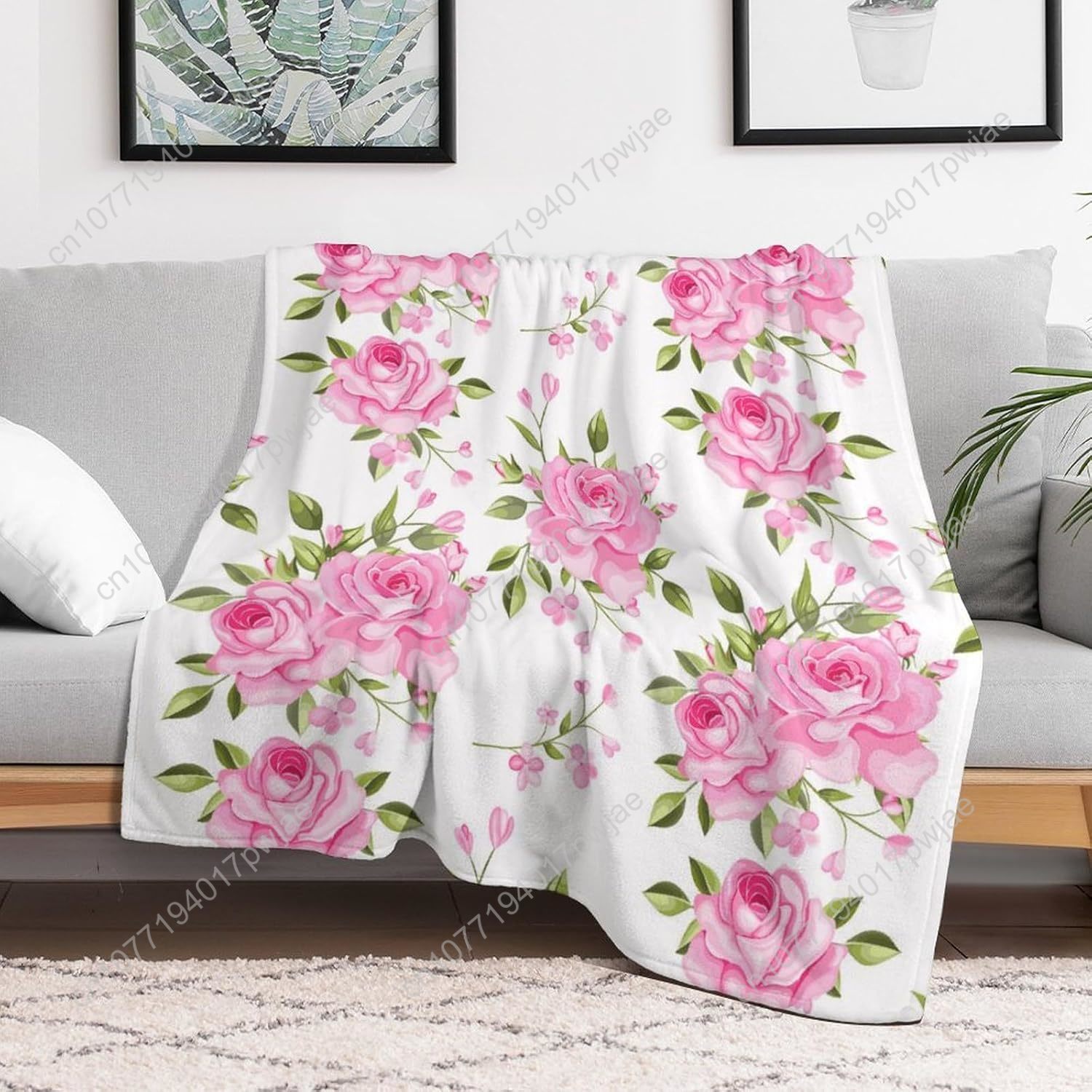 الوردي زهرة رمي بطانية الأزهار - مراجعة Home Textiles Usa وسعره