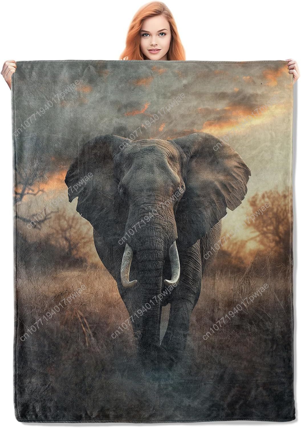 بطانية صوف الفيل، مشهد الحياة  - مراجعة Home Textiles Usa وسعره