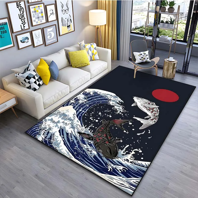 الفن الياباني كاناغاوا موجات ا - مراجعة Japanese Home Textiles وسعره